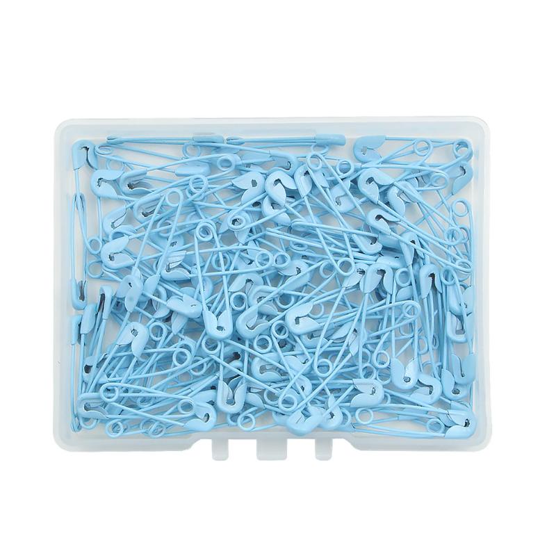 120PCS Mini Safety Pins with Storage Box 19mm Colored Safety Pins for Crafting Sewing Fastening Clip Button for Garment Hang Tag
