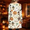 Women's Casual Long Sleeve Printed Round Neck Dress for Everyday Wear