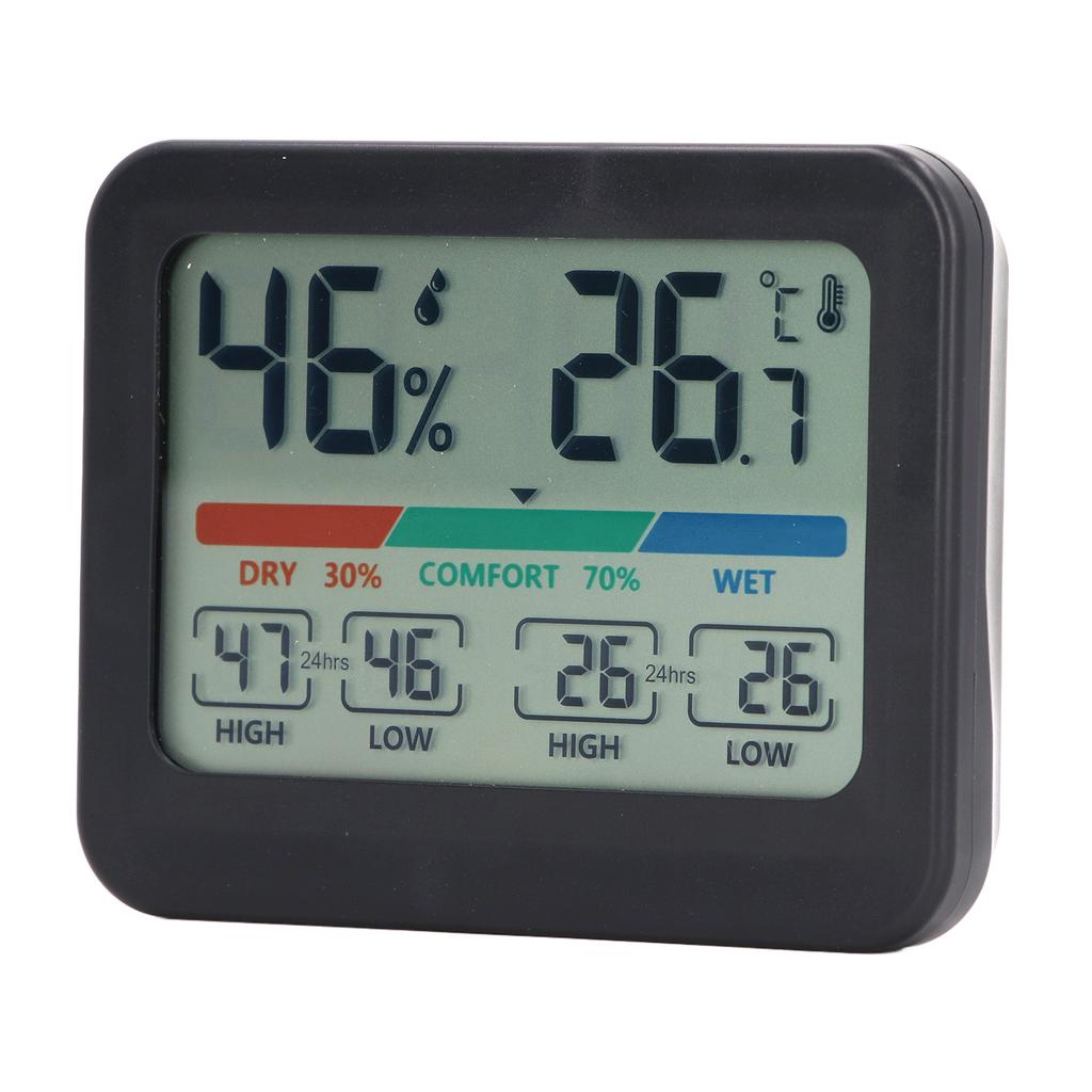 Digital Hygrometer Termometer LCD-display Elektronisk Temperatur- och Fuktighetsmätare Magnetisk