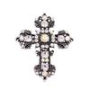 2026 Fashion Creative Alloy Rhinestone Cross Brooch, Personality Trend Women's Clothing Brooch Ornament Pin