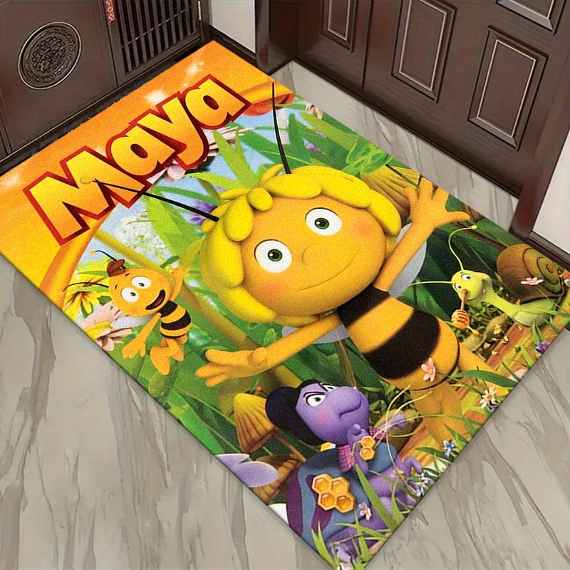 Koberový kobereček Maya včelka do obývacího pokoje, ložnice, domova, dekorace pohovky, dětská hrací protiskluzová podložka