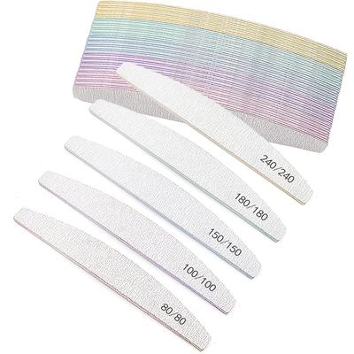 25pcs Professional Nail Files 80/100/150/180/240 Grit Perfect for Manicure and Pedicure Tool