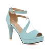 Premium Quality Women Summer Gladiator Sandals High Heels With Breathable Artificial Pu