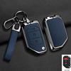 Zinc Alloy Leather Car Key Case Cover for Jeep Wrangler JL JLU Rubicon Gladiator JT Sahara JLU 2018 2019 2020 2021 2022 2023