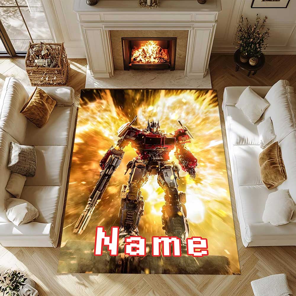 Love Transformers (5) Customize your name rug, office chair cushion, home bedroom living room gift.