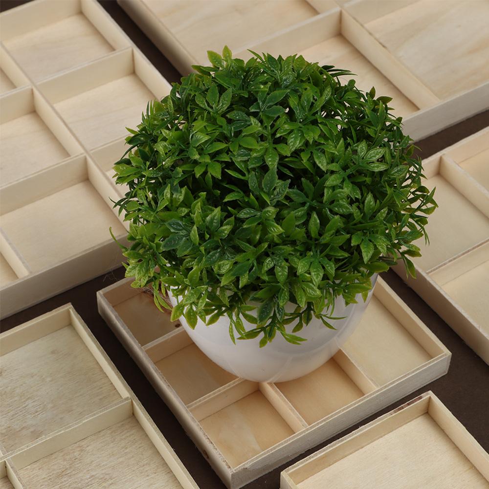 Schmuck Display Palette Lagerung Holz Box Desktop Organizer Bonsai Halter Blumentopf Holz Tablett