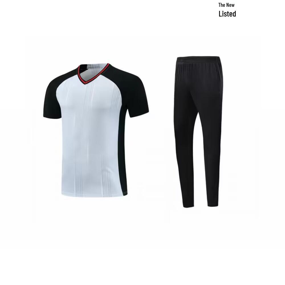 Breathable Referee Uniform Set - Men's Short Sleeve Top & Pants, Women's Competition Gear