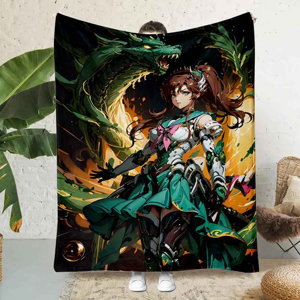 Anime Cartoon S-Sailor Moon Printed Blanket Picnic Blankets Warm Blanket Soft and Comfortable Blanket Home Travel Birthday Gift