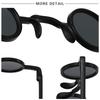 Womens Sunglasses Retro Black Metal Steampunk Sunglasses  Fashion Color Mens Round Frame Sun Glasses Lentes  Mujer