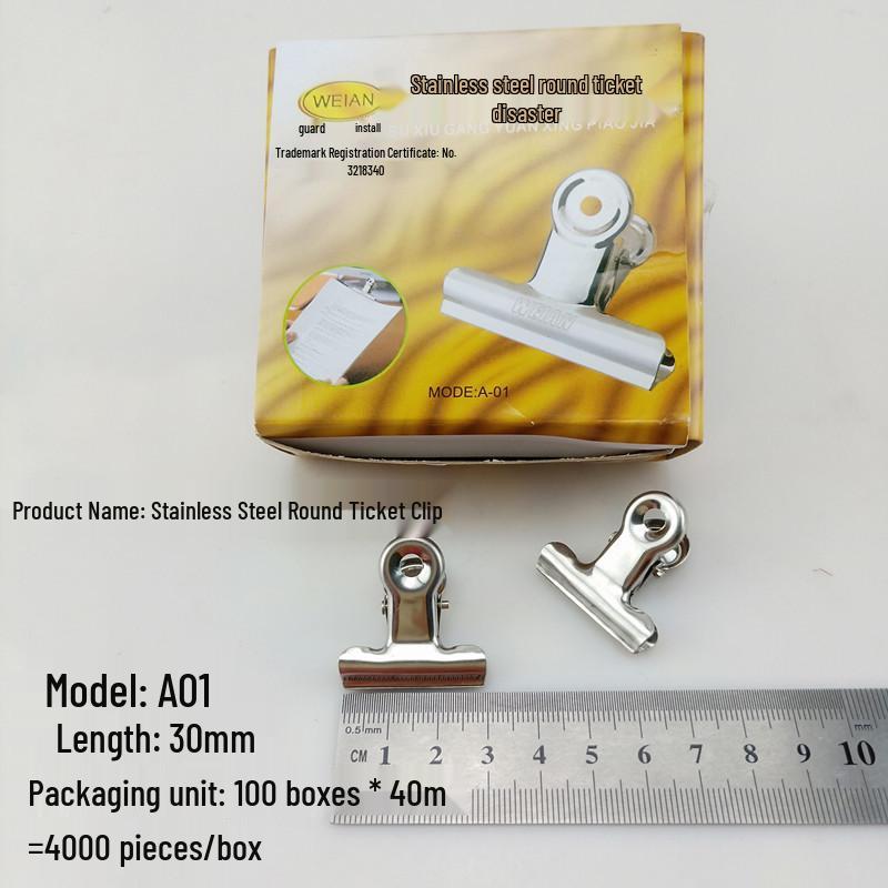 Stainless Steel Bill Clip for Office: Available In Extra Large, Large, Medium, Small Sizes for Finance, Iron Receipts, and Stationery Supplies.