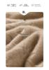 Women's Thick Cable-Knit Cashmere Pullover: Seven-Needle, Double-Strand, Half-High Neck, Raglan Sleeves, Casual Base Layer Top