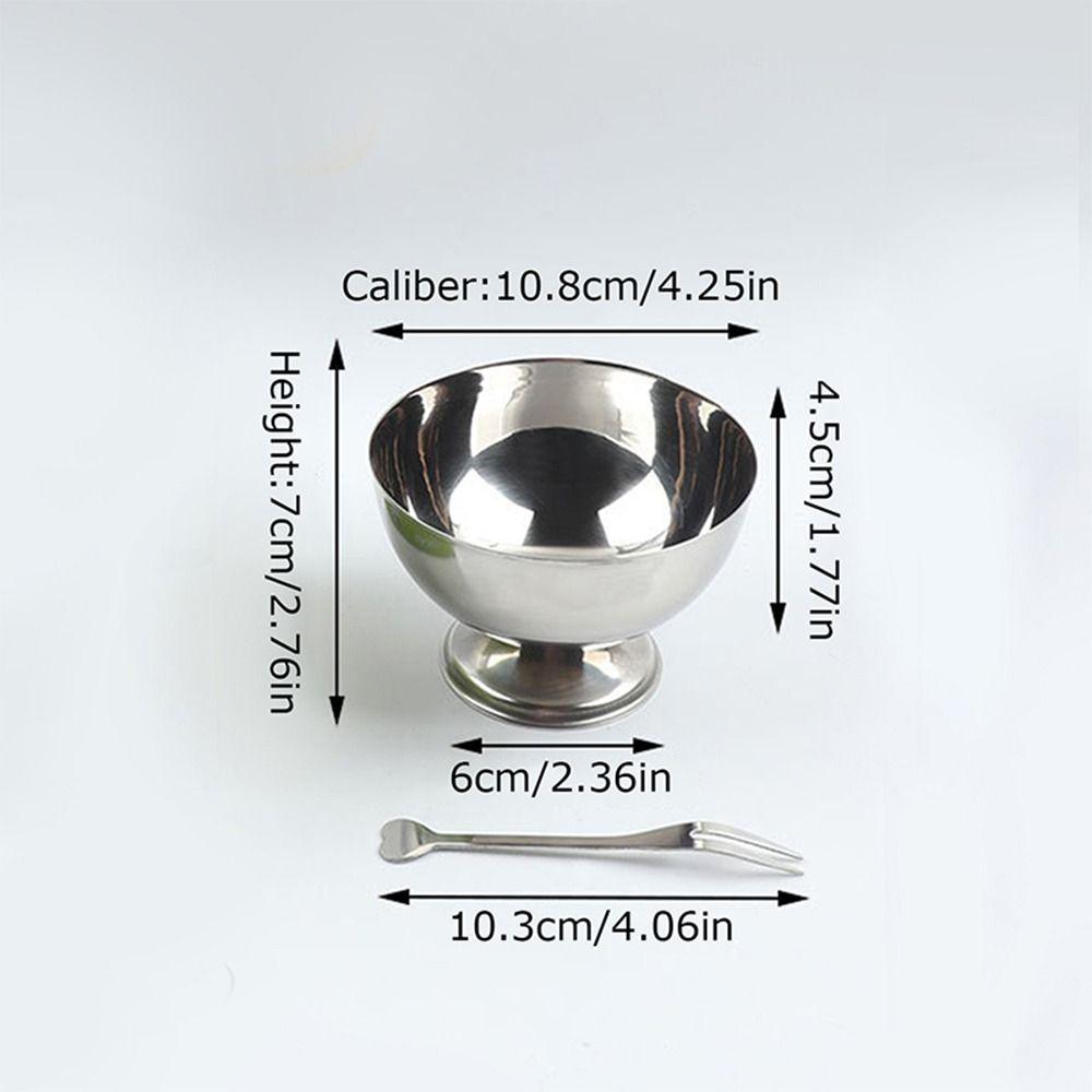 Anti-Rust Ice Cream Cup Silver Fruit Plate New Fruit Snack Goblet