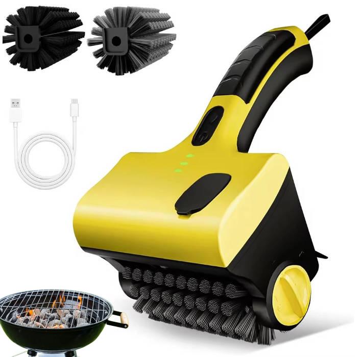 2025 Uppgradering Elektrisk Rullgrillborste 350 RPM Rostfritt Stål Borstlös Rengöringsborste Utbytbar Borsthuvud BBQ Rengöringsverktyg
