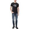 Calvin Klein Letter Print Crew Neck T-Shirt Men Tops Black J30J3208060GN