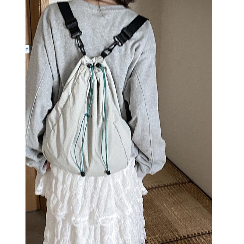 

Korean version of casual backpack bag women s backpack 2025 new summer fashion travel student small backpack серый