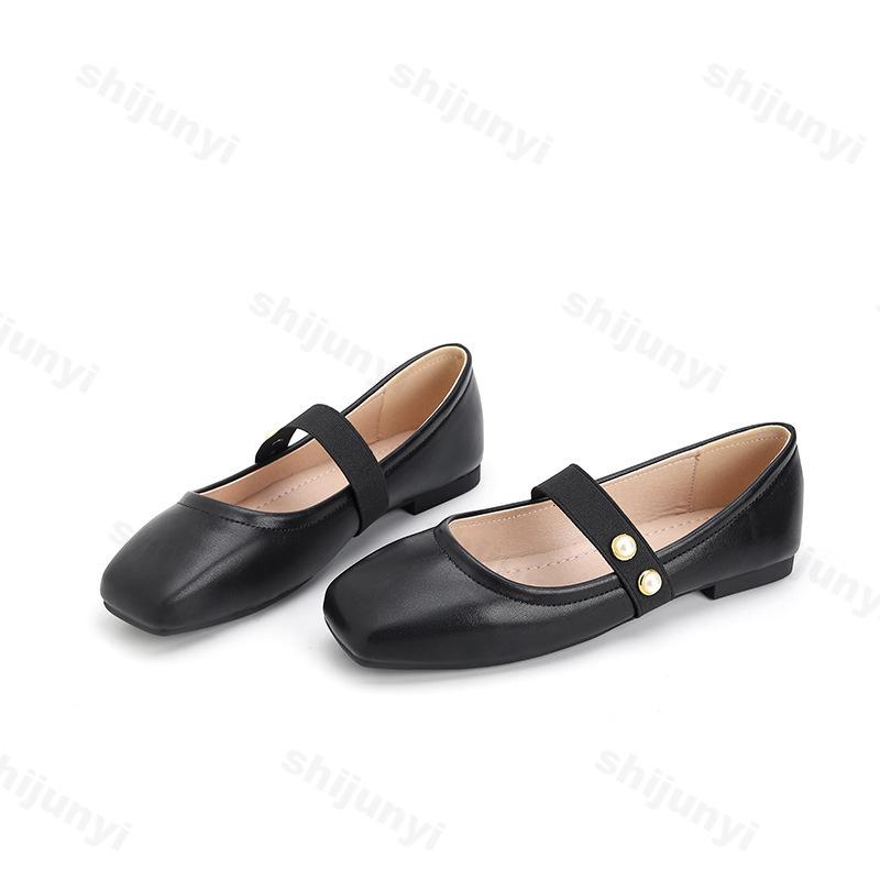 Vintage Square Toe Fashion Single Shoes 2025 Spring Autumn Women's Soft Sole Comfort Mary Jane Shoes Non Slip Party Dress Shoes