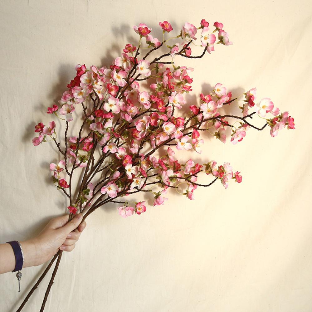 97cm Cherry Blossom Branches Deep Pink Color Faux Floral Branches Spring Season