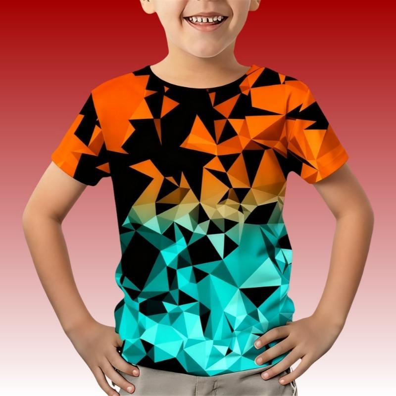 2025 Kids Clothes 3D Print Cute Cartoon Bear Short Sleeves Graphic T Shirts Outdoor Comforts Casual Tops T-Shirts for Children