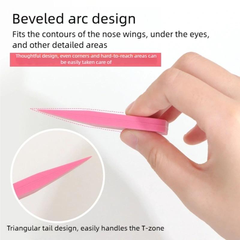 Flat Edge Silicone Makeup Brush Gentle Streakless Coverage Nonabsorbent Quick Wash Long Lasting Beauty Essential