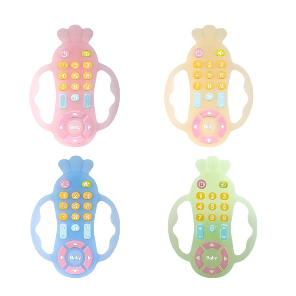Simulated Remote Control Teether Baby Pacifier Anti-Thumb-Sucking Soothing Toy for Chewing and Stress Relief
