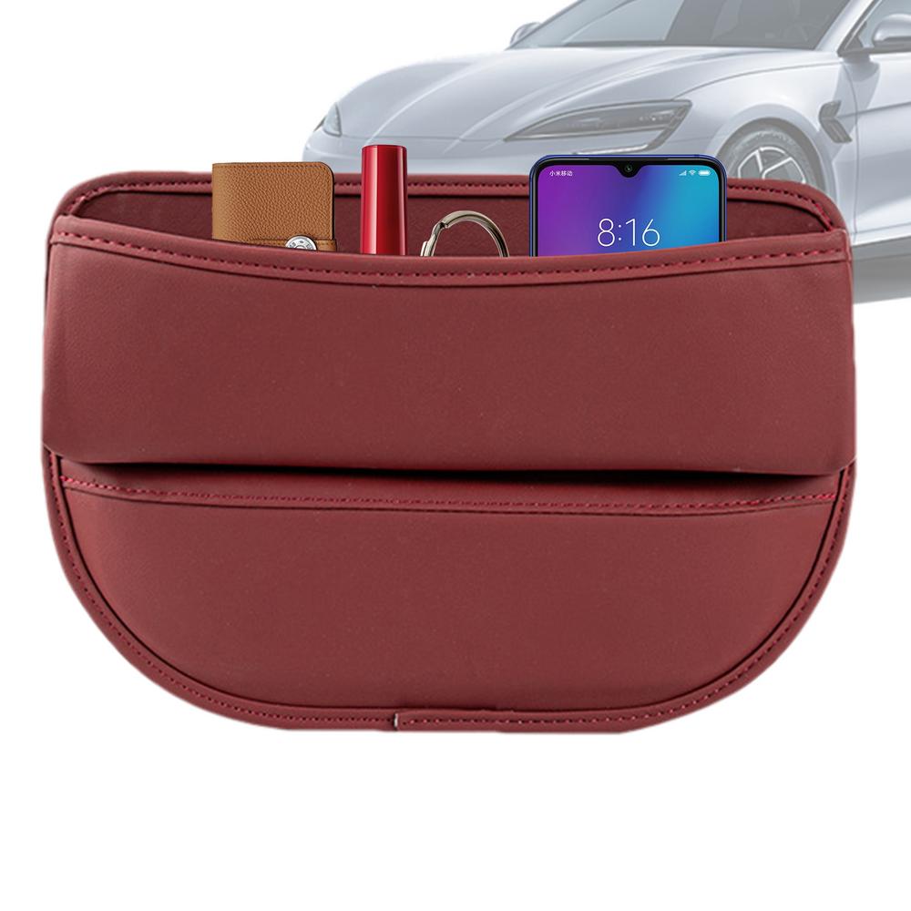

Car Seat Gap Filler Gap Side Storage Box Car Leather Front Seat Gap Filler Storage Box Inside The Car