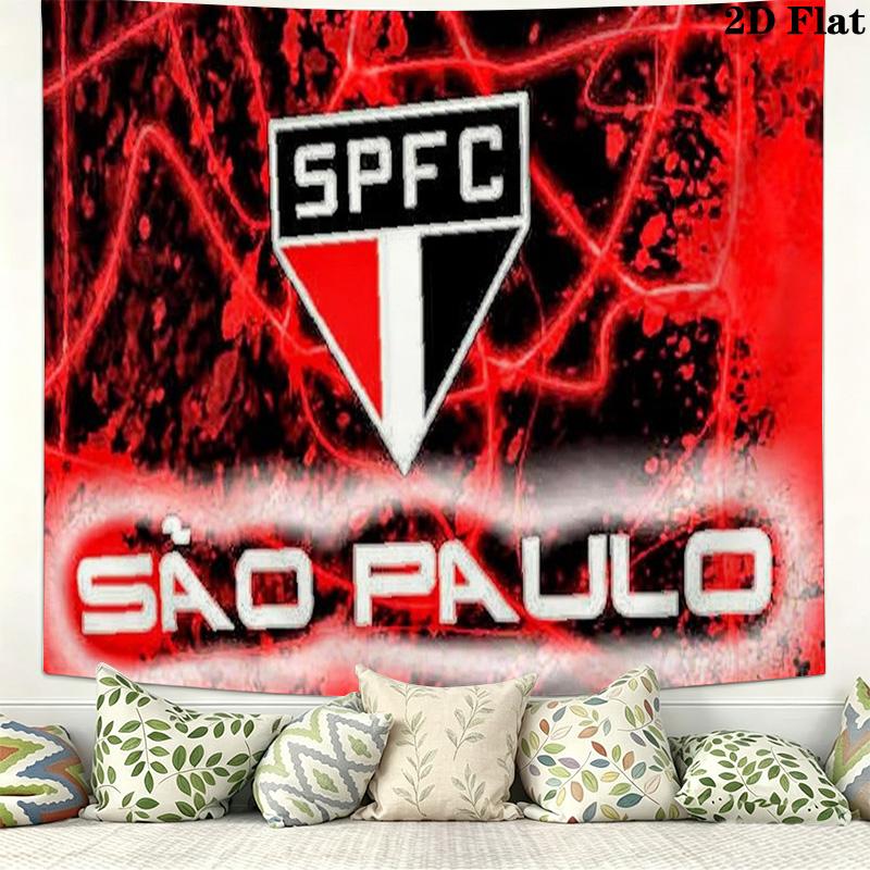 Sao Paulo FC Wall Tapestry Aesthetic Wall Hanging Printed Fabric Blanket Decorative Tapestries for Bedroom Living Room Home Decor