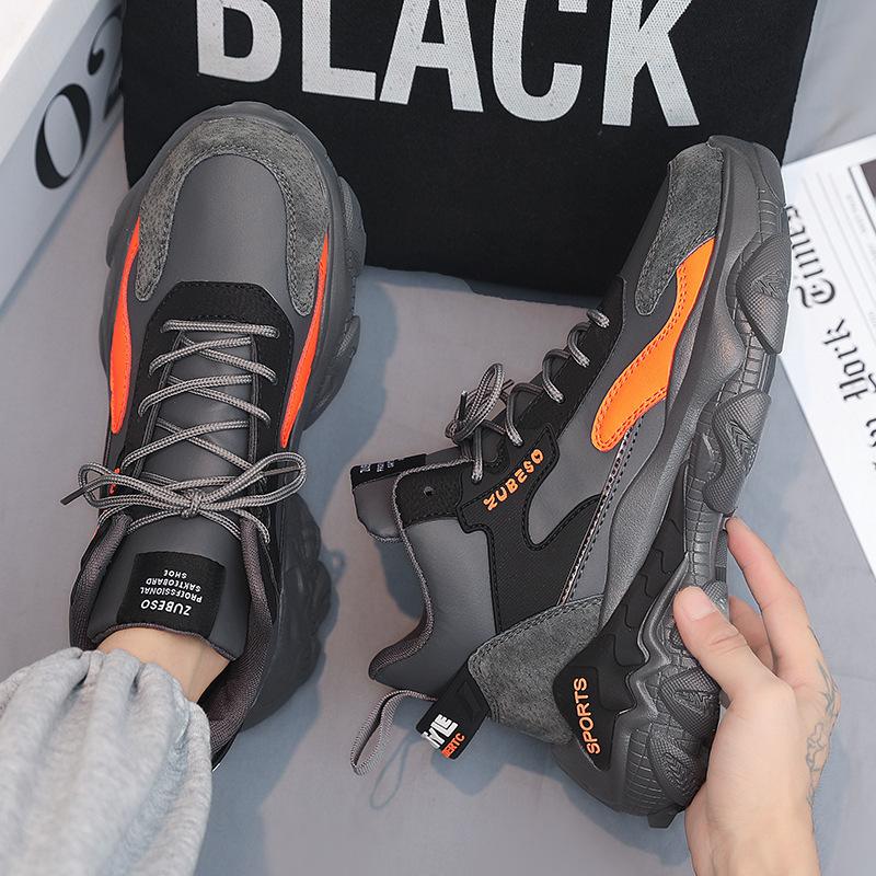 Men's Shoes Winter New High-top Platform Dad Shoes Men's Casual Sports Shoes Teenager Sports Shoes