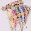 High Quality Silicone Baby Pacifier Clips Anti-drop Wooden Soother Clip Chain Gift Lightweight Teether Teething Toy Newborn