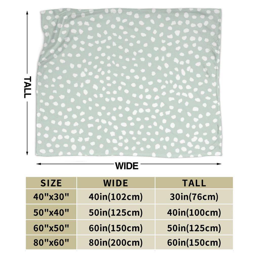 Mint Dalmatian Print Custom Warm Decorate Home An UltraSoft Micro Fleece Blanket