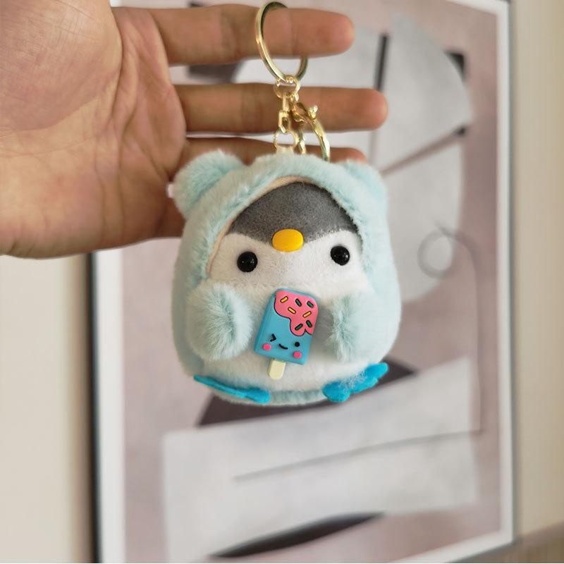 Plush Cute Penguin Keychain Short Plush Key Ring Bag Accessory Couples For