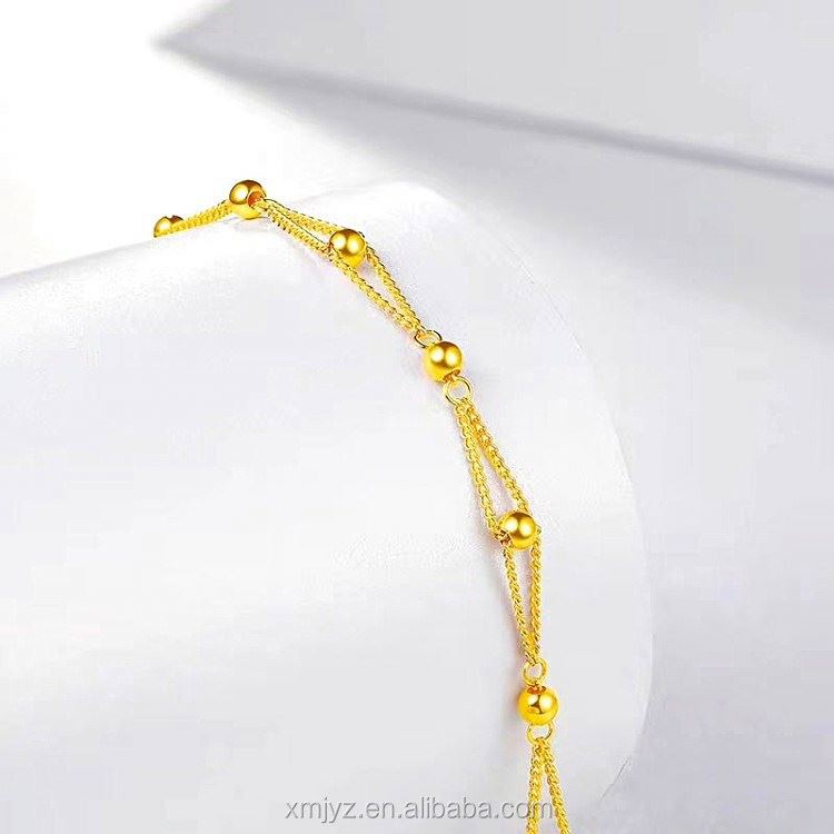 Dubai Jewelry Gold PlatedMatte Round Bead Bracelet Exquisite Craftsmanship Gold Plated Transfer Bead Bracelet Ladies Jewelry