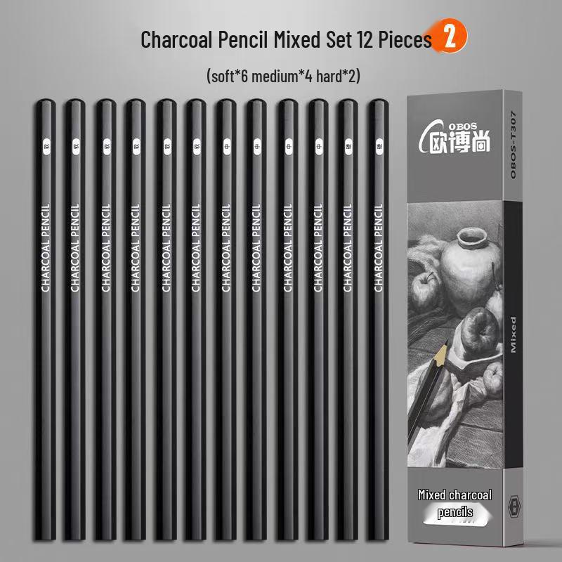 Art Student Sketching Pencil Set - Quick Sketch 2B & Charcoal for Beginners