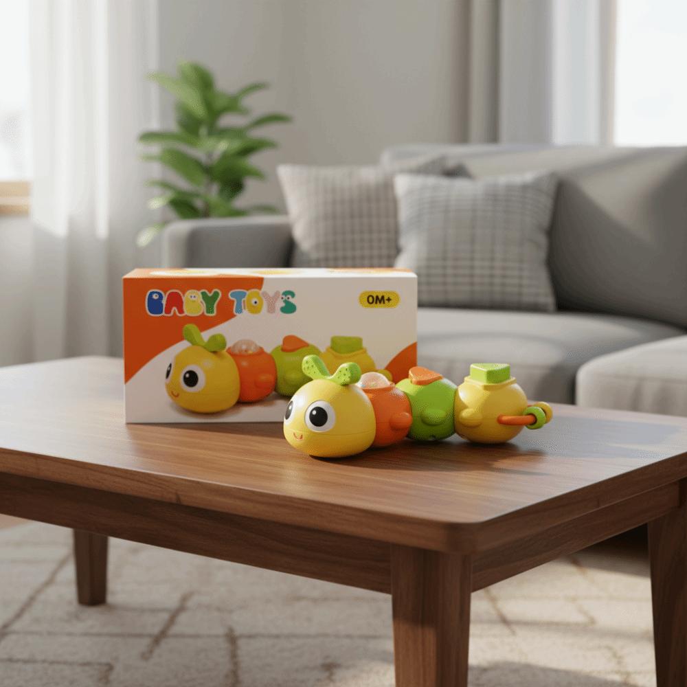 Plastic Animals Twist Toy with Rotating Early Education Baby Busy Board Toys Hand Movements Baby Training Baby Ringing Toy