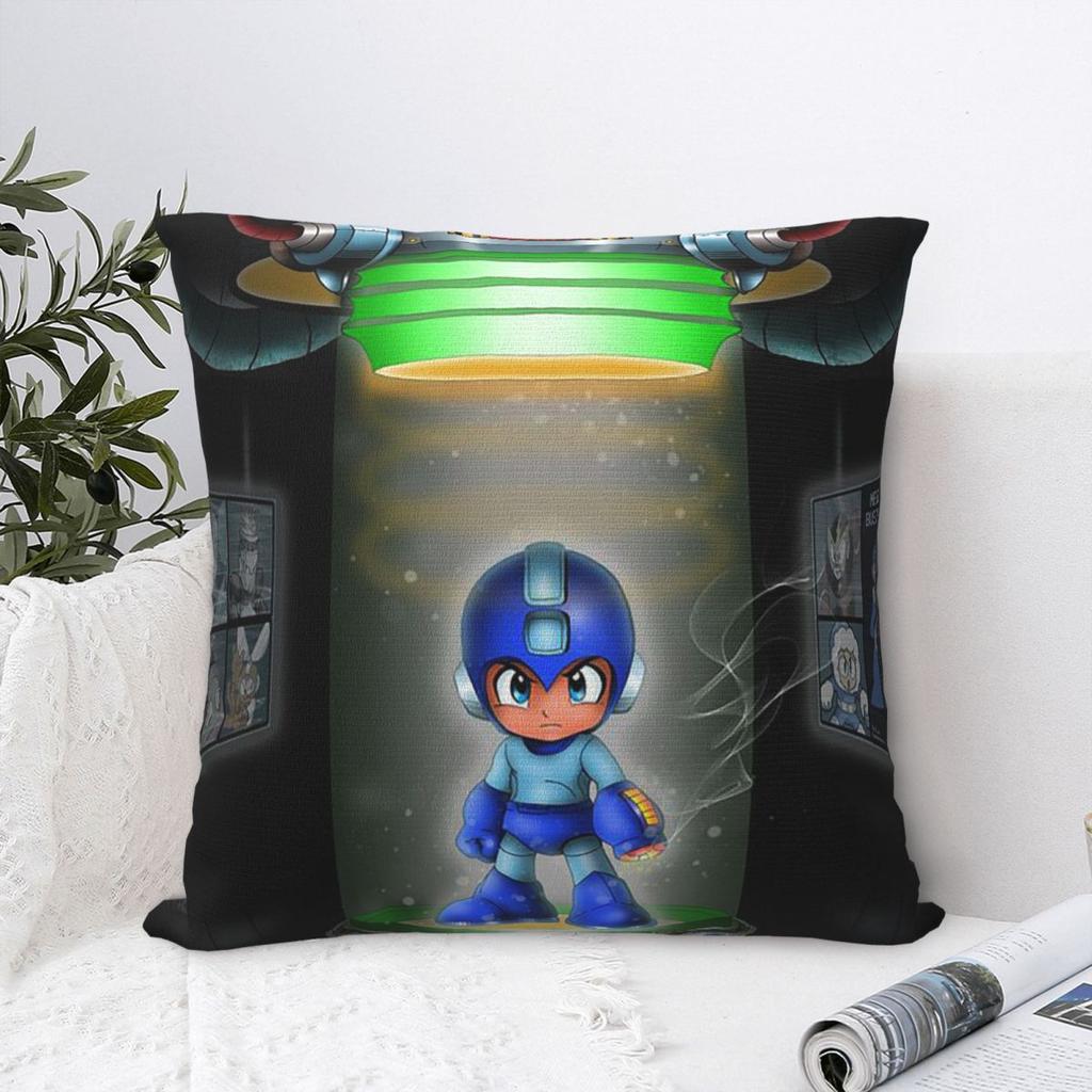 Megaman Video Game Mega Man  Square Pillowcase Cushion Cover Pillow Case Throw Pillow Cover for Home Bedroom Car