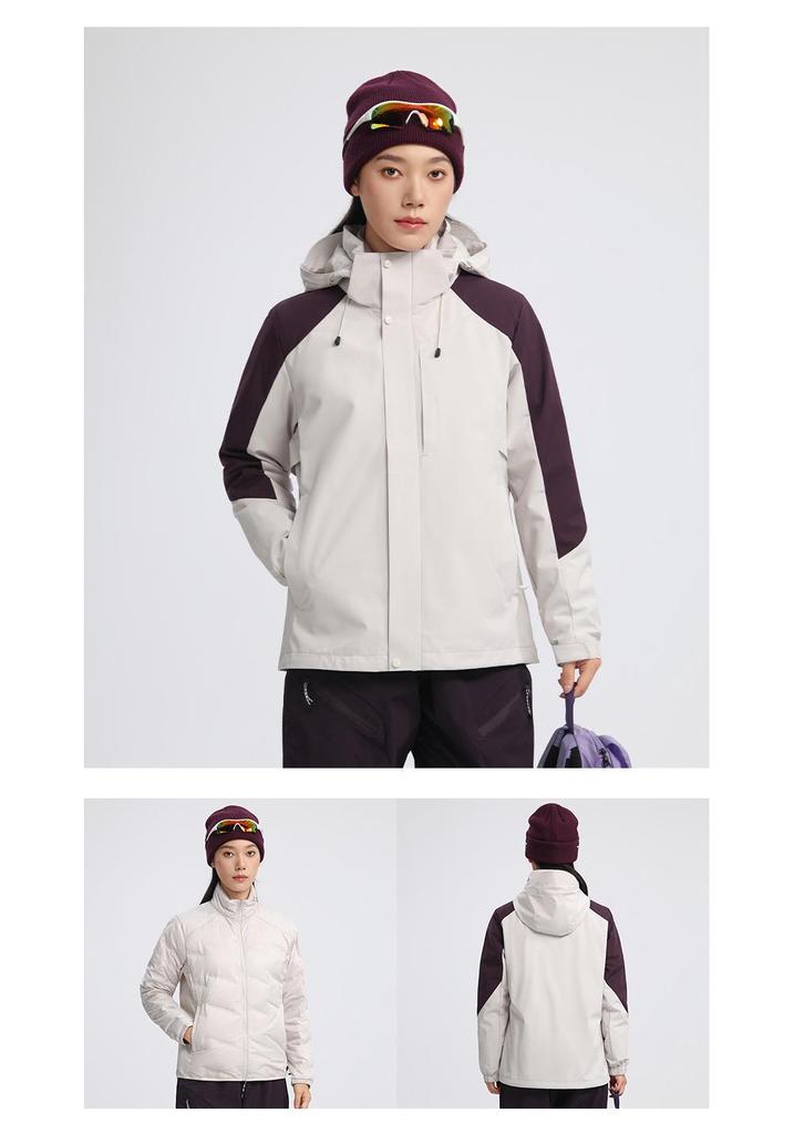 Fully Sealed 3-in-1 Women's Outdoor Ski & Mountaineering Jacket Set