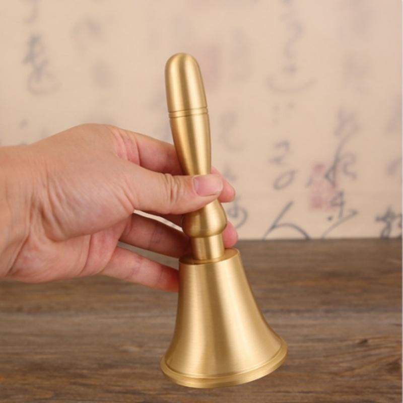 Reine Kupfer-Handglocke mit Griff Kinder-Musikinstrument Klingel Größe - Musikinstrument