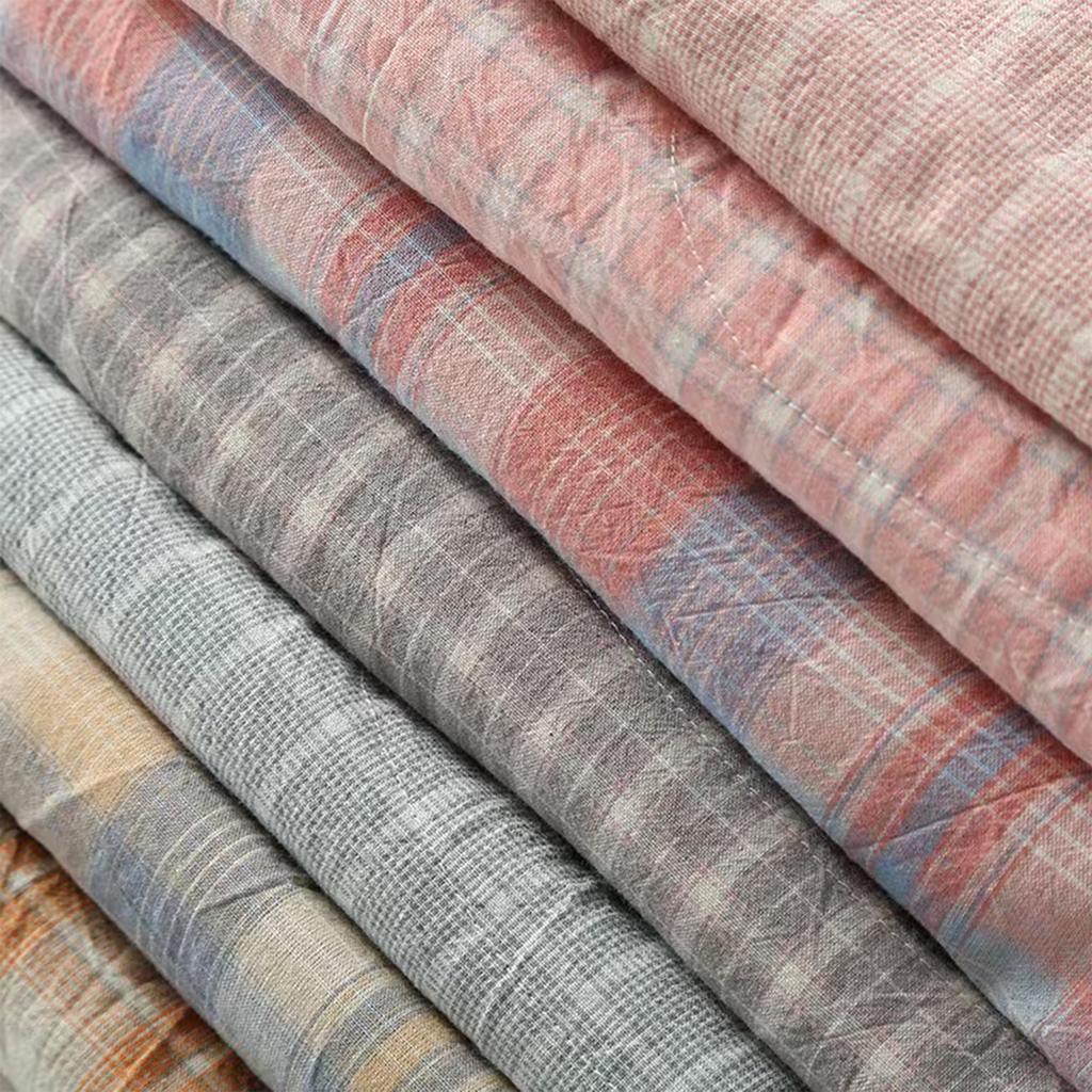 Pajamas Check Gentle On the Gift [SISOFTLY] Men's Pants, Blue, Pattern, 100% Cotton, Skin, Spring/Summer, Cool, Men's Loungewear, Roomwear, (Blue, L)