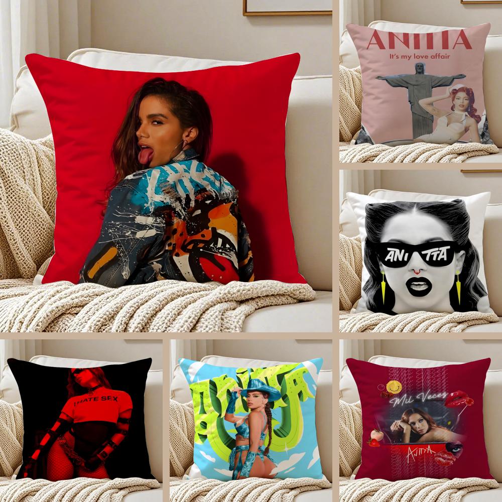 singer energetic AAnitta Cushion Cover Pillowcase Antidustmite living Room Sofa Decor Cushion Room