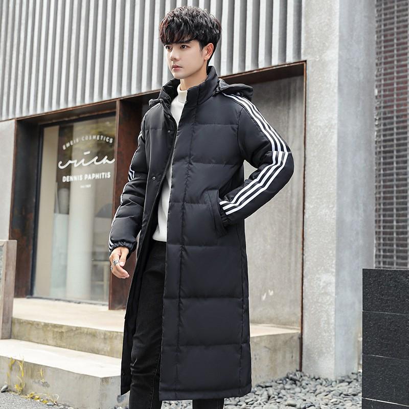Mens Long Winter Down Coat With
