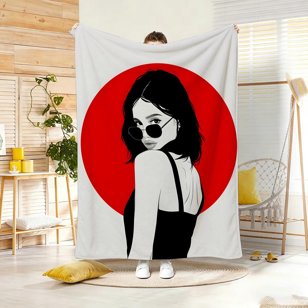 Artistic Pattern G-Girl in sunglasses Throw Soft Warm Throw Blanket for Bedroom Living Room Bed Travel Camping Picnic Gift