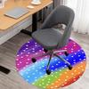 1pc Polka Dots Rainbow Round Chair mat Area Rug - Non-Slip, Floor Mat for Office, Bedroom, and Indoor Decor -1002165