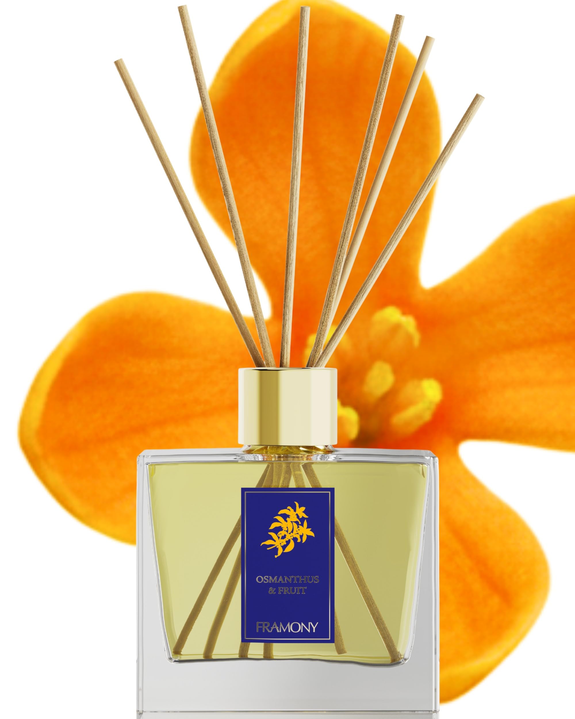 

FRAMONY Reed Osmanthus and Autumn 200ml Room Air Gift Ethanol-Free Diffuser, Fruit, Scent, (KINMOKUSEI), Fragrance, Freshener, белый