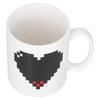 Ceramic Cup Heart Pattern Heat Sensitive Changing Color Mug for Home Office Restaurant Bar Use