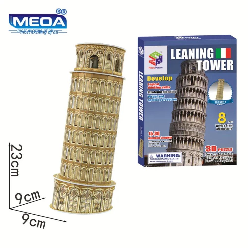 40 Tarz Dünya Ünlü Mimari Bina 3D Puzzle Model İnşaatı Yapboz Oyuncakları Çocuklar İçin Noel Hediyesi