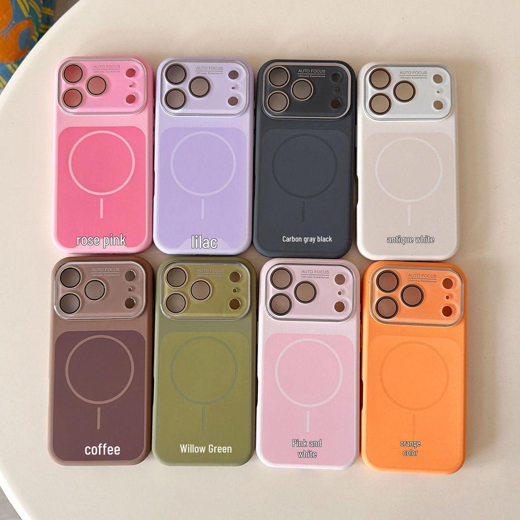 Silicone Magnetic Ring Case for iPhone 17 Pro Max with Apple 16 Large Window Protection