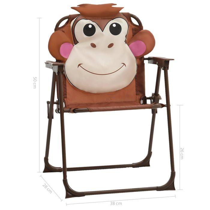 VidaXL Jeu de bistro avec parasol pour enfants 3 pcs Marron