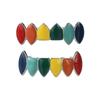 6 Teeth Hip Hop Braces Decoration Exaggerate Design Teeth Grills Colorful Dental Jewelry  Rapper