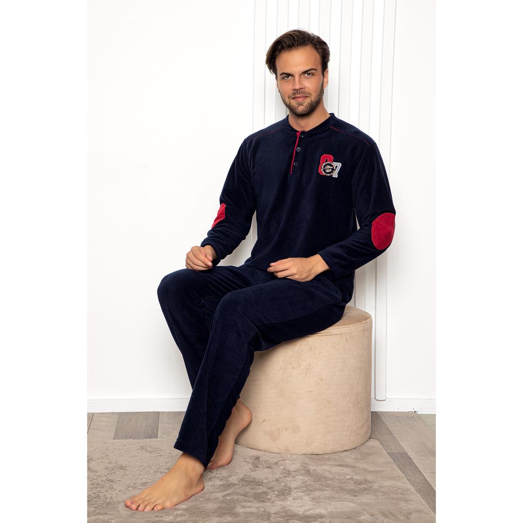 Kaufe Winter Herren Pyjamas Zweiteiler Set Langarm Nachthemd Hohe 