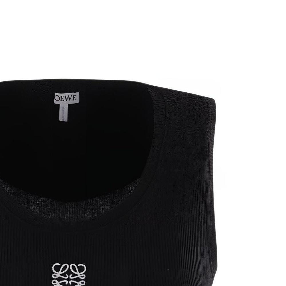 Loewe Tank Tops Women's Black Crew Neck Moderate Other S359Y23X85-1100