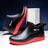 2025 short tube fashion rain shoes men, non-slip shoes low-top outdoor car wash waterproof shoes lightweight